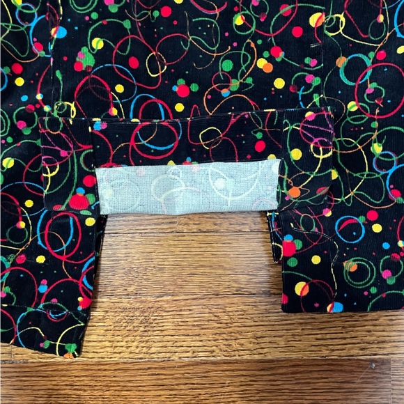 Vintage Christopher & Banks Stretch Splatter Corduroy Black Jacket Size Medium - Picture 7 of 8